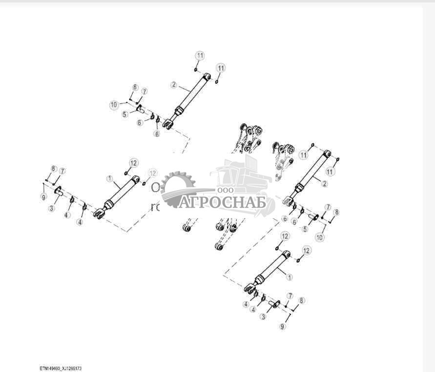 Boom and Bucket Cylinders, Tool Carrier Linkage (TLC) 